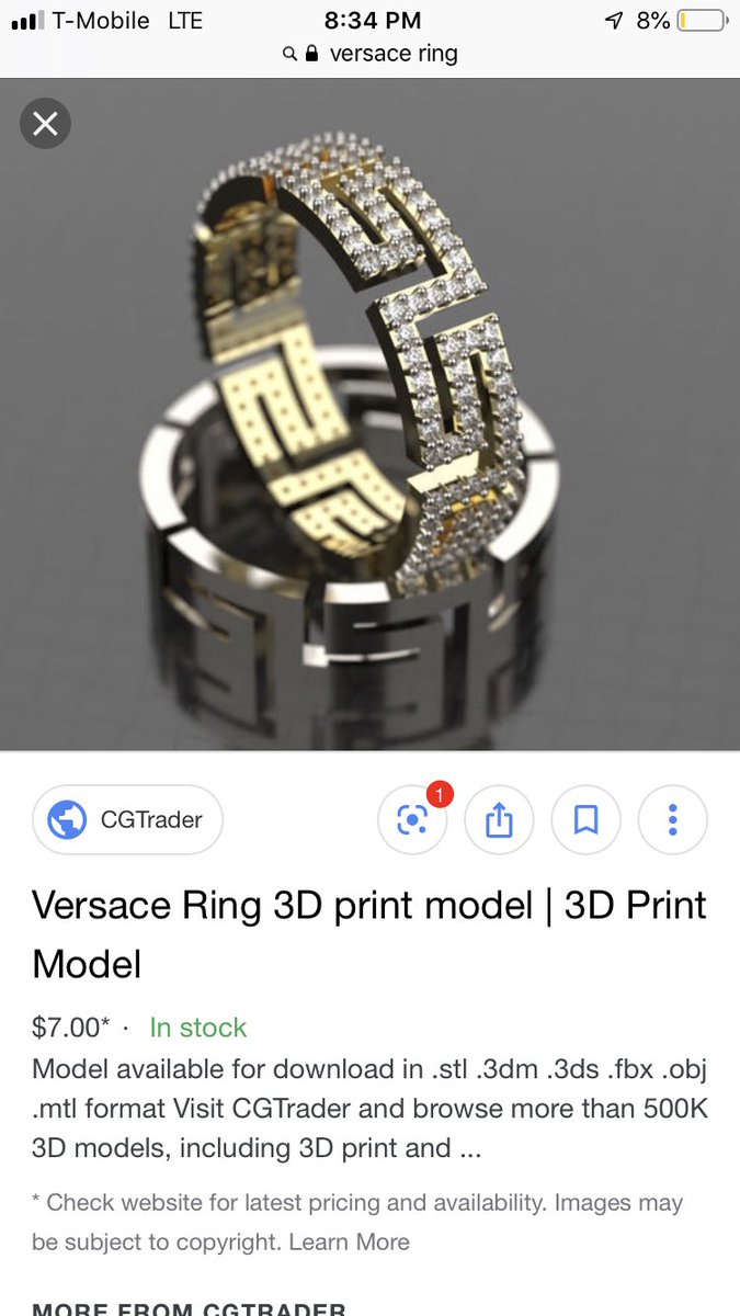 versace ring fake