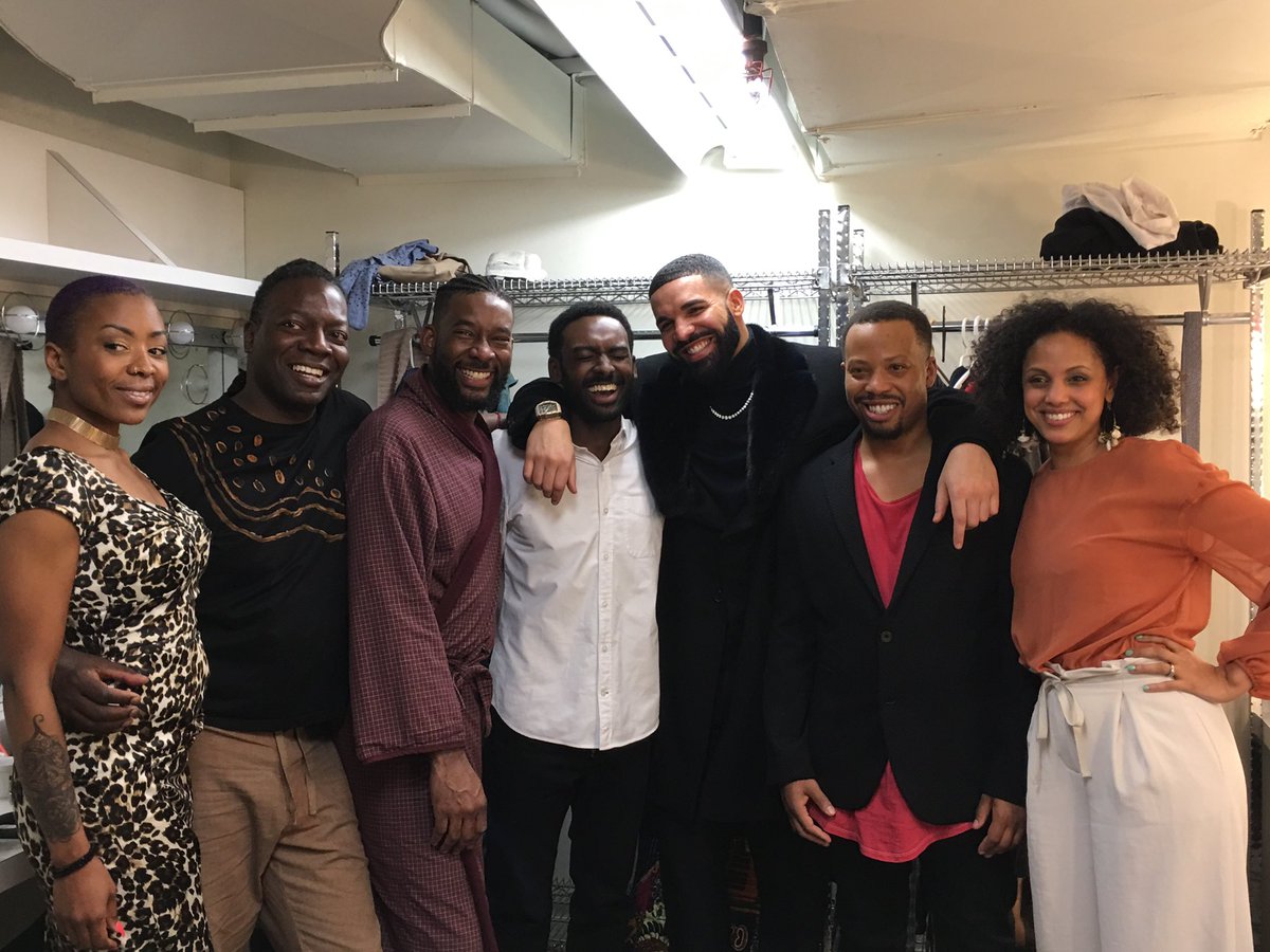 Soulpepper's tweet photo. Wow! Thanks for joining us at the opening night of #spBrothersSize @Drake and for helping us celebrate this moving production! https://t.co/XDotPCN8zR