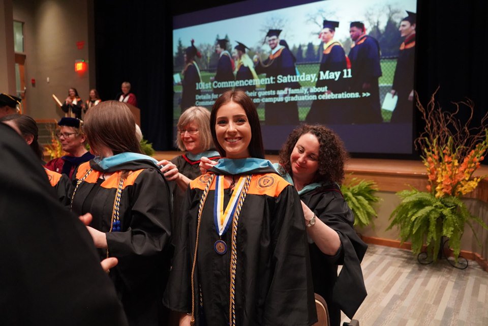 SUNYCobleskill's tweet photo. Hoods, gowns, and smiles. #CobyGrad is here. #Graduation2019 https://t.co/TZi9X32Z3p