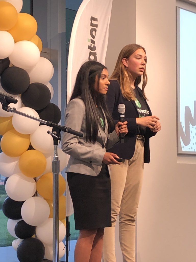 tothelefteileen's tweet photo. These girls are making apps to make food labels easier to understand #Nutria and helping students reduce their school stress #SnapTask! #Technovation2019 #GirlsForaChange @SymantecLife https://t.co/7q2wgwSSML