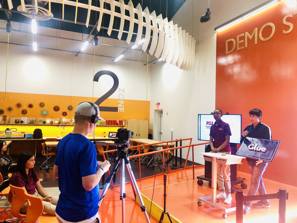 STEMJeff's tweet photo. Very impressive demos from @ASUPrepAcademy designers last week for our #CREATEU program at @AZScienceCenter and #CREATEaz! Projects benefitted local non-profits, including @MakeAWishAZ and @InfoFear. #STEM #STEAM https://t.co/1VdBGknkkf