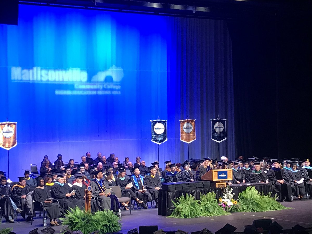 madisonvillecc's tweet photo. It was a wonderful commencement ceremony tonight with lots of excitement from our graduates. Thanks to @cpepres for being a part of it and for sharing with our students! @CPENews #MCCForward https://t.co/kJUr5YtN3O
