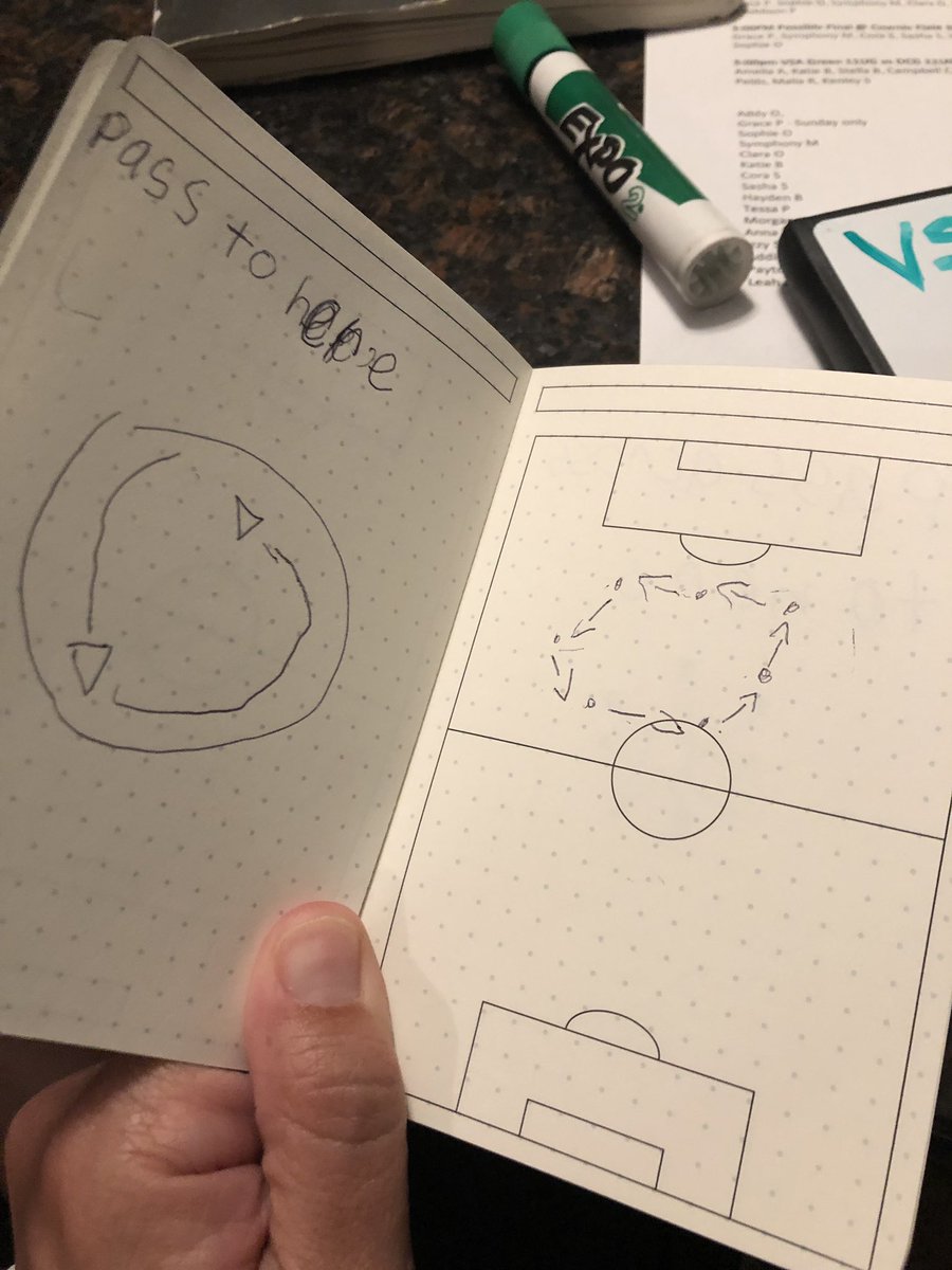 gingermvpm's tweet image. Getting ready for tomorrow’s @VisionSoccer 11u girl games. Excited to add my vinyl dry erase side to my @duktigbrand trainer. My 7u daughter got a hold of a mini. #diamondshape #XsandOs #shegetsitfromhermomma #maybesomefromherdad