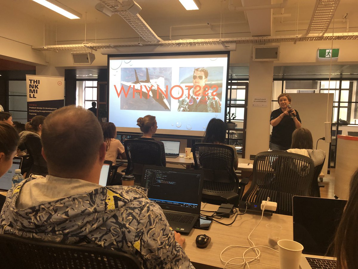 MusesCodeJSSyd's tweet image. Our great guest Victoria Taylor - SErvice Delivery Manager who knows how to drive a tracktor and milk a cow sharing her life experience with our amazing attendees #MusesCodeJS #CodeWithMuses #ReactorSydney