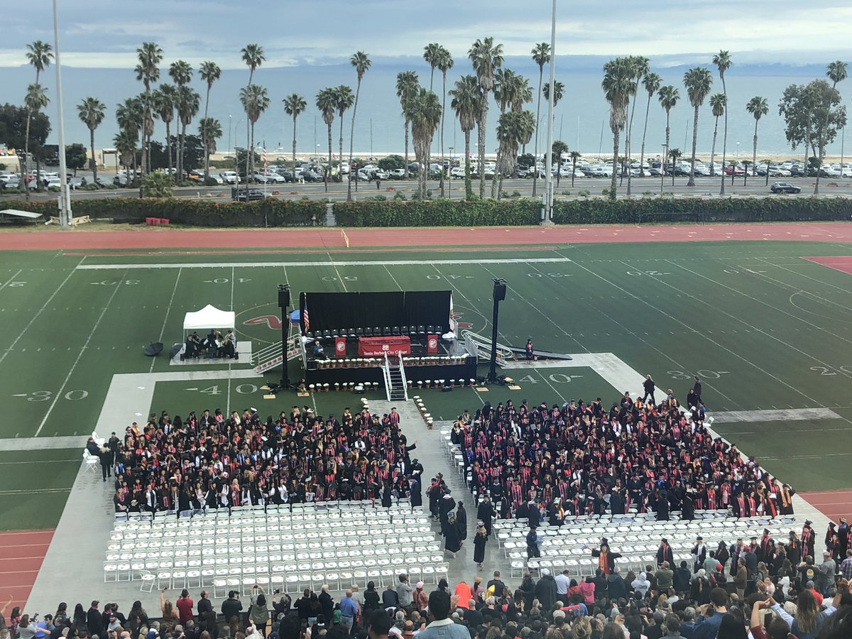 Gamboa_Official's tweet photo. One of the perks of working in athletics; watching 2019 commencement from Pressbox 3. 
This was mid-walkout. So many students were graduating, there were few chairs left for faculty/staff. https://t.co/CDI0LZG1zp