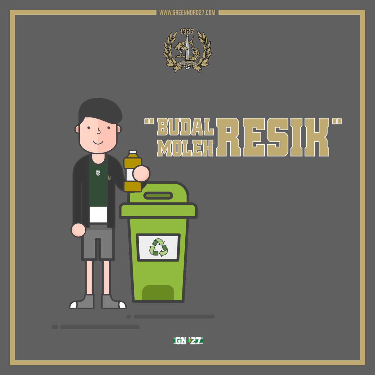 Jikalau memang GBT adalah rumah kita, mari mulai saat ini kita jaga kebersihan rumah kita. Jgn tinggalkan sampah kita di tribun. "Budal Moleh Resik"