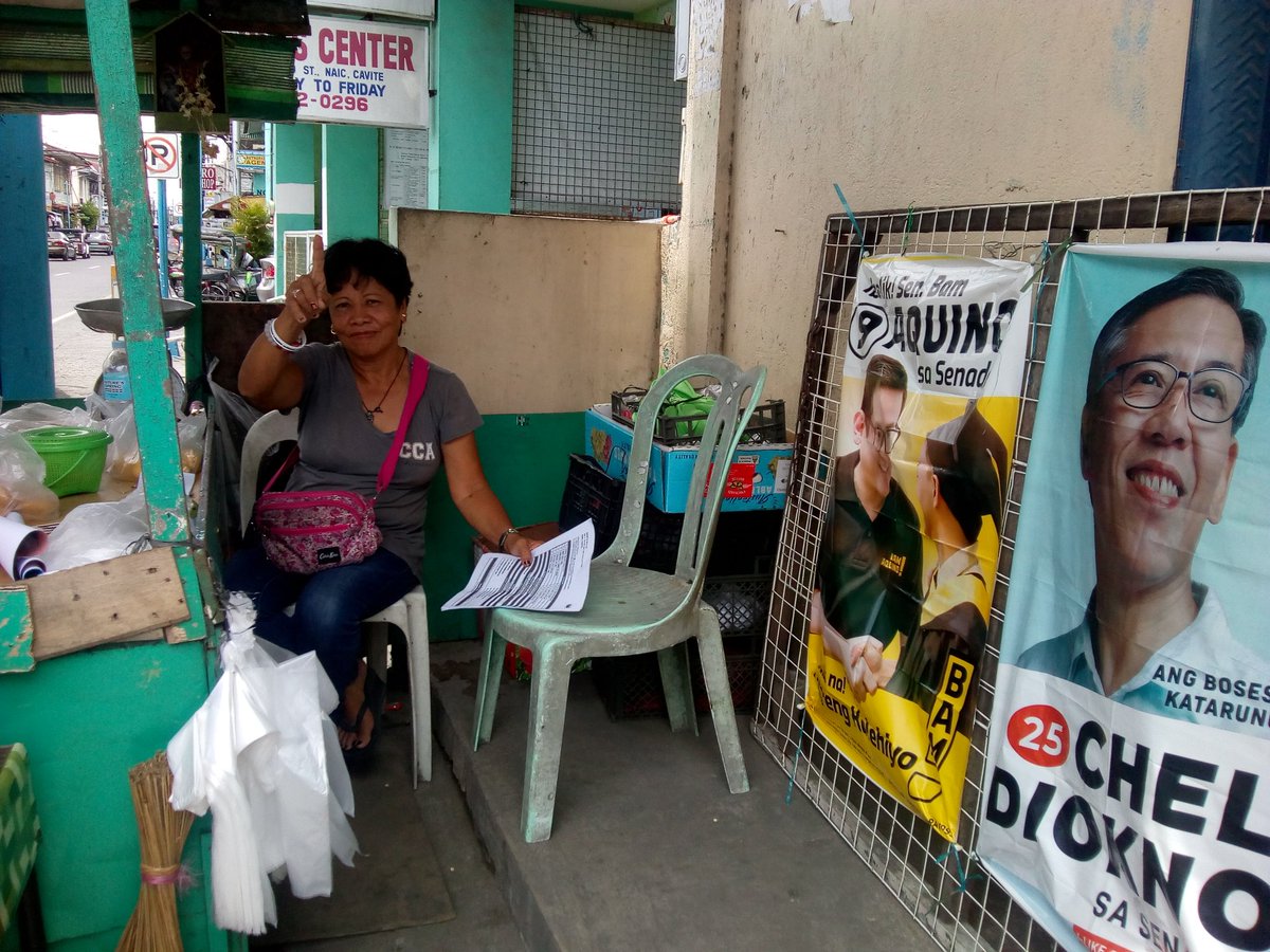 Just finish my rounds @ anaic Downtown 💙❤️💛💚 si nanay maka-@OtsoDiretso @bamaquino @fthilbay @ChelDiokno #LastDayofCampaign #TodoNaTo