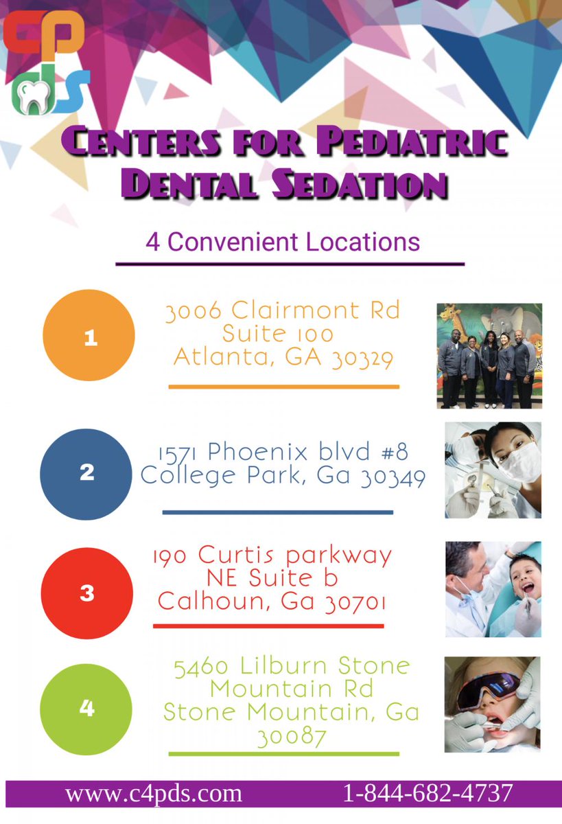 CSedation's tweet image. Centers for Pediatric Dental Sedation conveniently serves 4 Georgia locations! 

Have your child's referring dentist contact us today to see if you child qualifies for our dental sedation services! 😄
#centersforpediatricdentalsedation #dentalsedation #atlantadentist