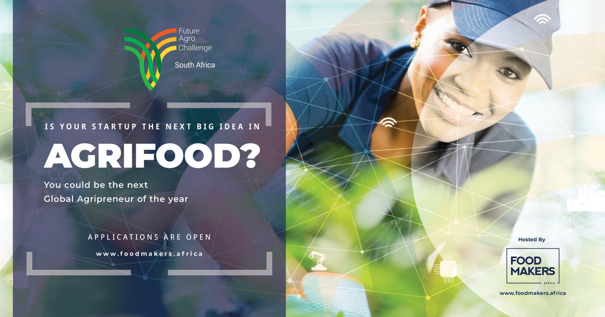 Future Agro Challenge - South Africa (@facsouthafrica) on Twitter photo Is your startup the next big idea in #AgriFood? Take up the challenge and apply! You could be the next Global Agripreneur of the Year!
Applications and nominations are open. foodmakers.africa
#FACza #FACagripreneur
<a href="/Floetric/">Flo Mosoane</a> @Seda_dsbd <a href="/the_dti/">Technical Information Center</a> <a href="/FAC_network/">FutureAgroChallenge</a> @SABCNetwork Is your startup the next big idea in #AgriFood? Take up the challenge and apply! You could be the next Global Agripreneur of the Year!
Applications and nominations are open. foodmakers.africa
#FACza #FACagripreneur
<a href="/Floetric/">Flo Mosoane</a> @Seda_dsbd <a href="/the_dti/">Technical Information Center</a> <a href="/FAC_network/">FutureAgroChallenge</a> @SABCNetwork