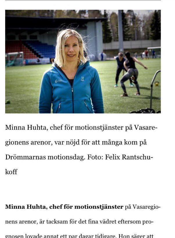 Drömmarnas motiondag 10.5.(vasabladet) 
Hieno päivä! Yhteistyössä järjestetty tapahtuma, jossa saman katon alle mahtui vauvat ja vaarit.