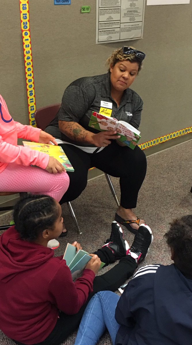 Loved having Nebraska Furniture Mart employees visit Skinner today.  Thank you for spending time with us and for donating books to our students! 📚♥️<a href="/nfmtweets/">NFM</a>