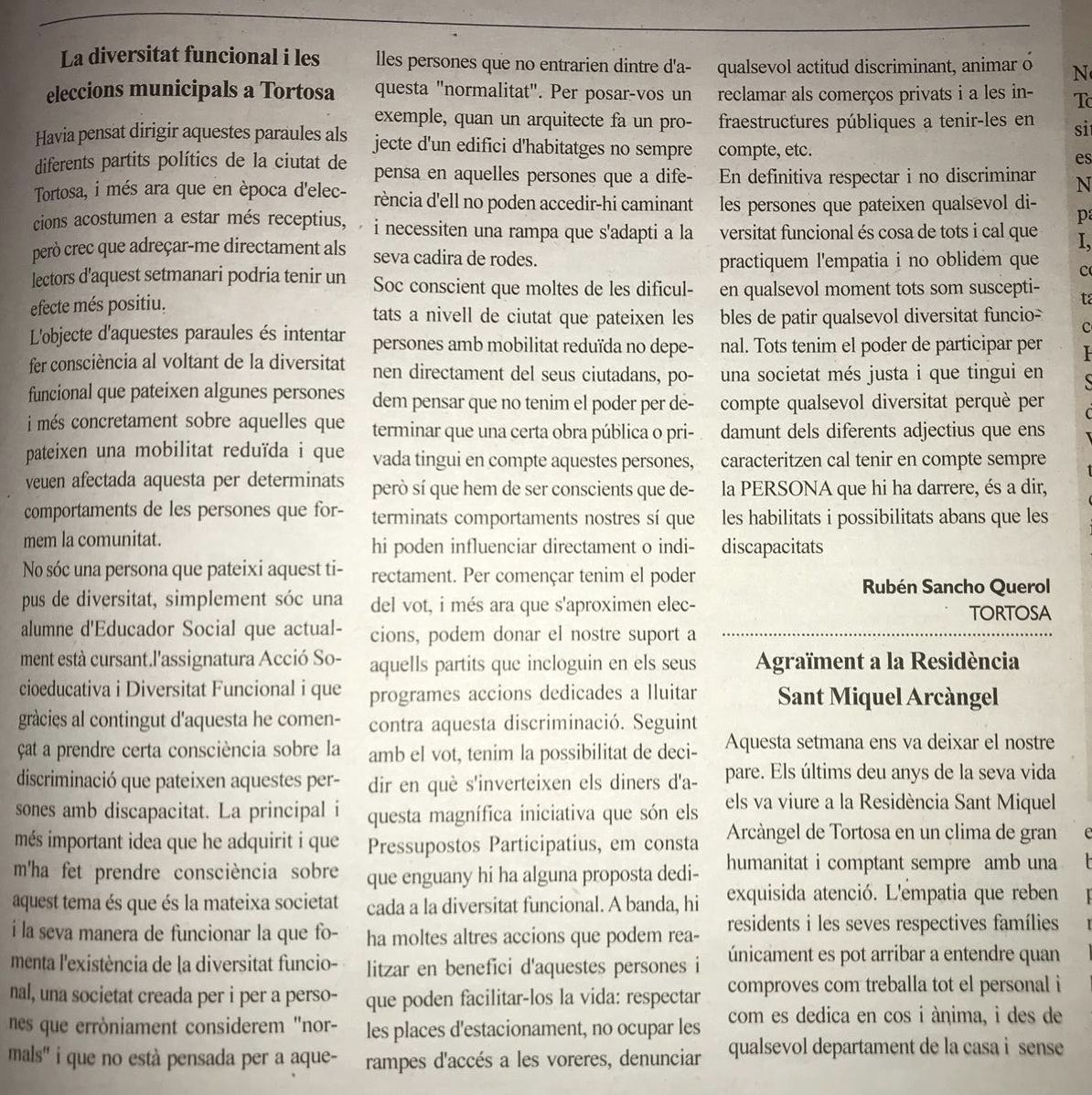 sancho_q's tweet photo. Carta al director del Setmanari l’Ebre sobre la DF. #sharediversitas #diversitatuoc1 https://t.co/Gan5JRD4EQ
