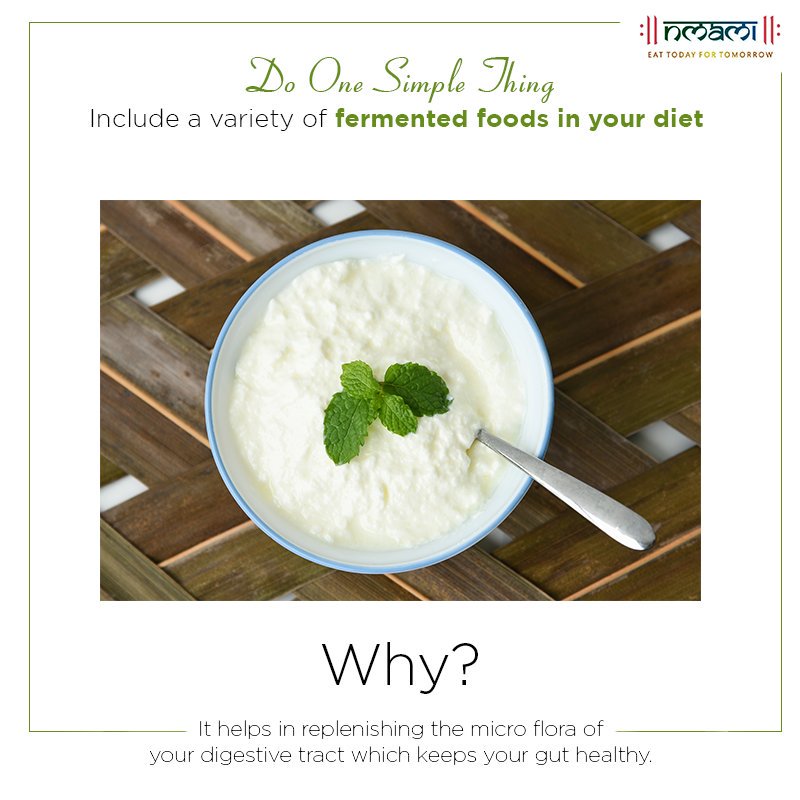 nmamilife's tweet image. Kimchi, kombucha, yogurt, miso and kefir. There are so many delicious options that can fulfil your fermented food intake. #DoOneSimpleThing #Food #EatTodayForTomorrow #NmamiLife @NmamiAgarwal