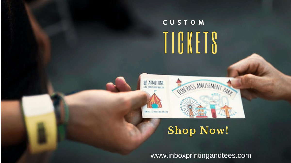 inBoxPrintTee's tweet image. Spark interest for your event from friends, family and co-workers and inspire others to attend your next event with these attractive tickets from Inbox printing, tees and banners today! 
inboxprintingandtees.com/tickets/ 
#customtickets #promotionaleventtickets #inboxprinting
