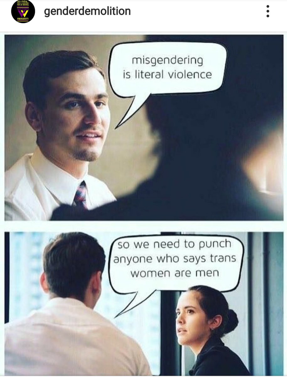 BupkisD's tweet photo. Trans logic
#stunningandbrave #andviolent #misogyny #transwomenaremen #Patriarchy #peaktrans #getthelout #WarOnWomen #waronlesbians #VitaminT https://t.co/APC9QYDEJG