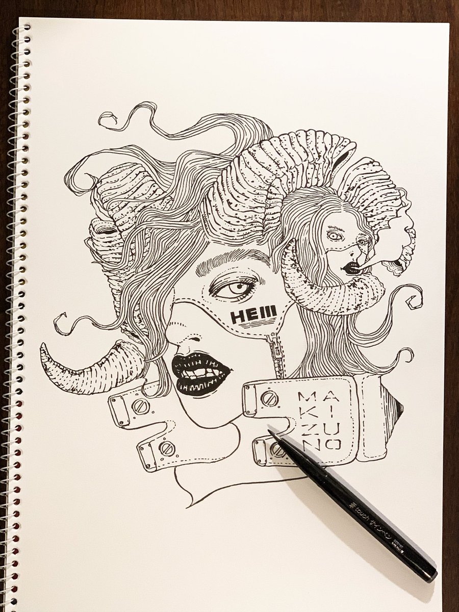 hellxxxhand's tweet photo. 巻角惡魔にペン入レシたよ
#HElll #ペン画
#私の絵柄が性癖に刺さる人に届いてほしい https://t.co/BTNcYR4BWK