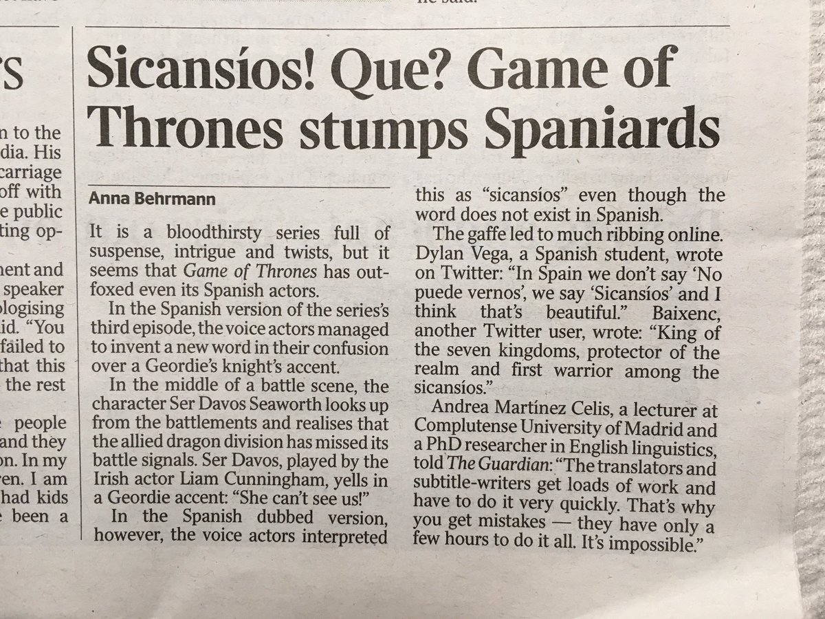 From The Times today...