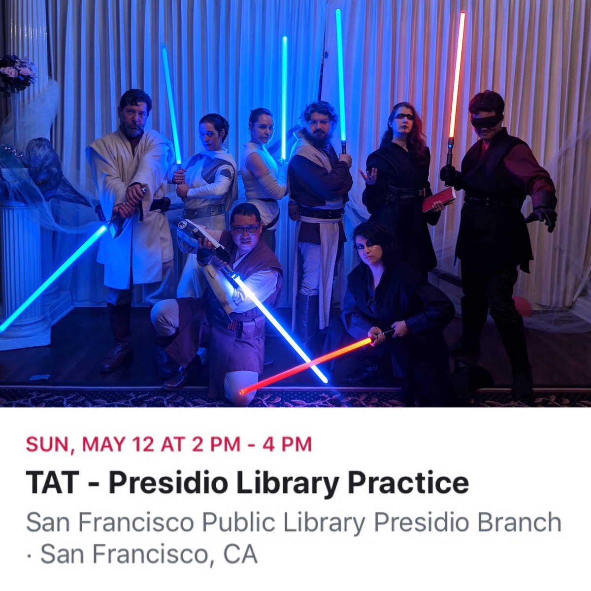🌹Roses are red,💐violets are blue🌺, we have lightsaber class Sunday (and don’t forget to bring mom too!)🌸