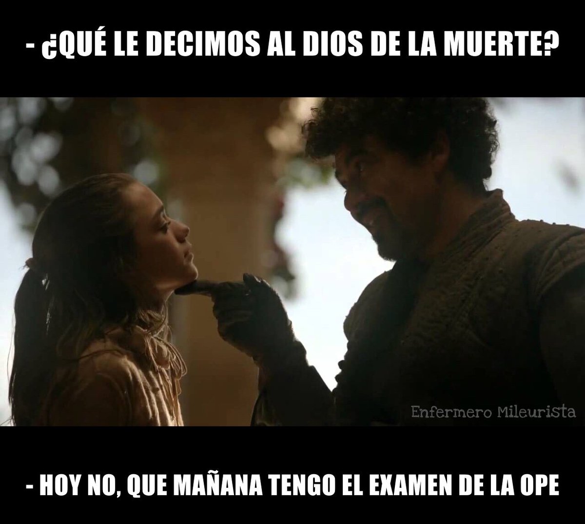 ¿Qué le decimos al Dios de la Muerte?
#macroOPEenfermería
#macroOPE
#OPEEnfermeria2019
#GuasaEnfermera