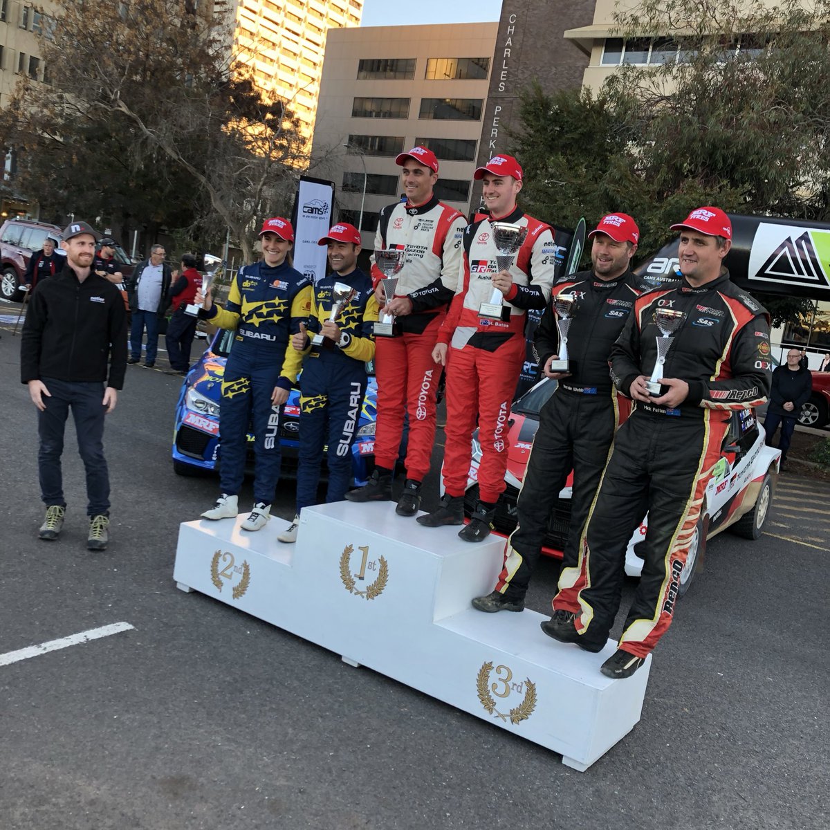 The <a href="/NatCapRally/">NatCap Rally</a> Podium! 🏆🍾 #ARC19 #NatCapRally