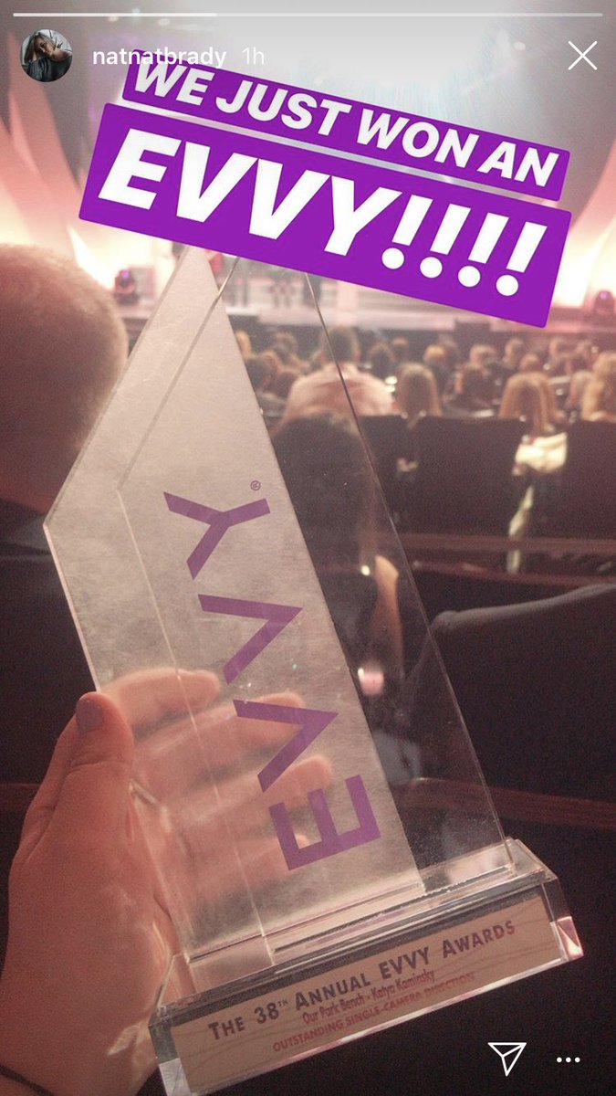 KatyaKaminsky's tweet photo. Hey I won an EVVY, today. Pretty cool stuff. β€οΈ #femalefilmmakers #shortfilm #EVVY38 https://t.co/WgCdllwpfV