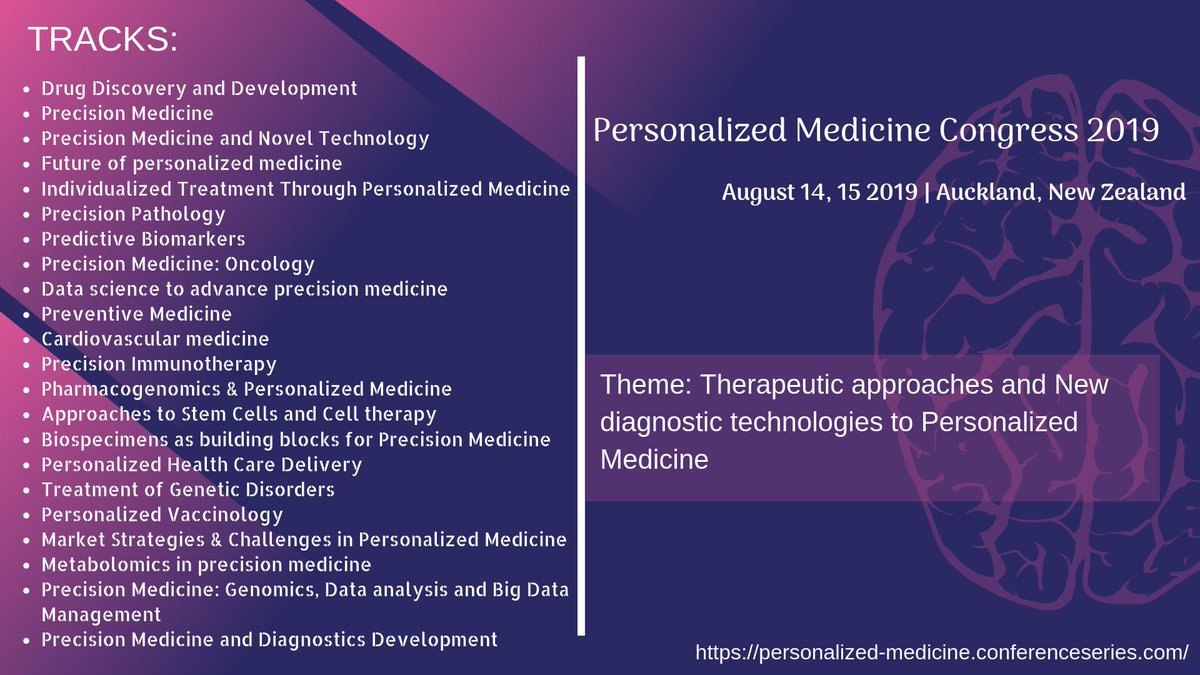 jessicajohn9504's tweet photo. 11th World Congress on Precision and Personalized Medicine
#August 14-15, 2019 #Auckland, #New Zealand https://t.co/lswVQOt6Sx
