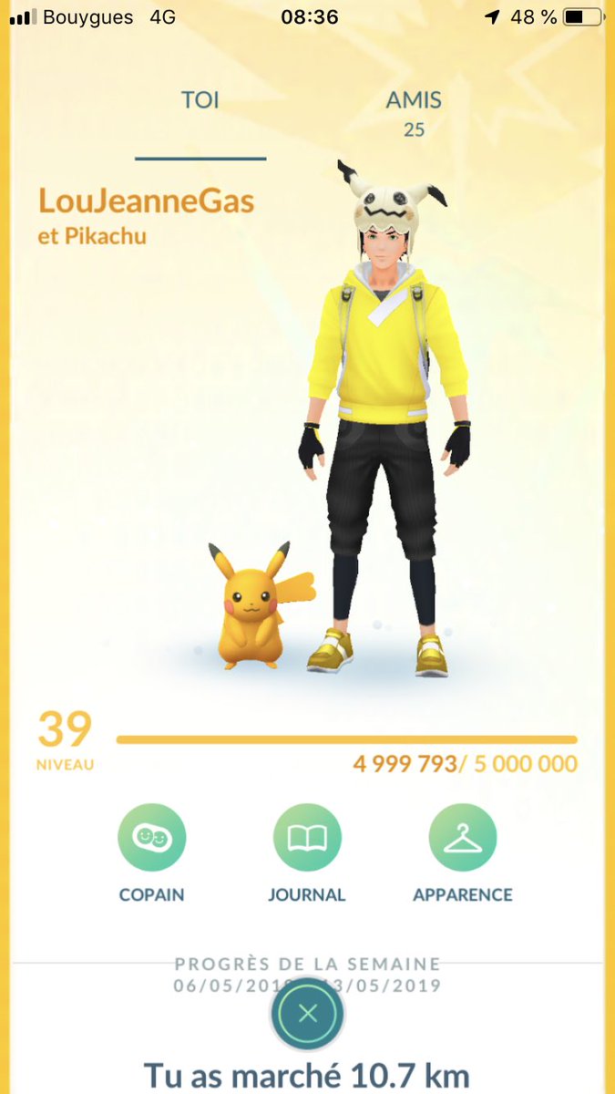 olivier_cotten's tweet photo. @romain_labas @RegnardJulien @Narjousssa Et maintenant je cherche un dernier #roucool pour passer ce dernier cap (niveau 40 !) avec mon copain picka shiny pour l occasion. Tout ce chemin (2287 km) depuis 31 / 07 / 2016 et plus de 22000 Pokémons... https://t.co/gtKKX12zTR