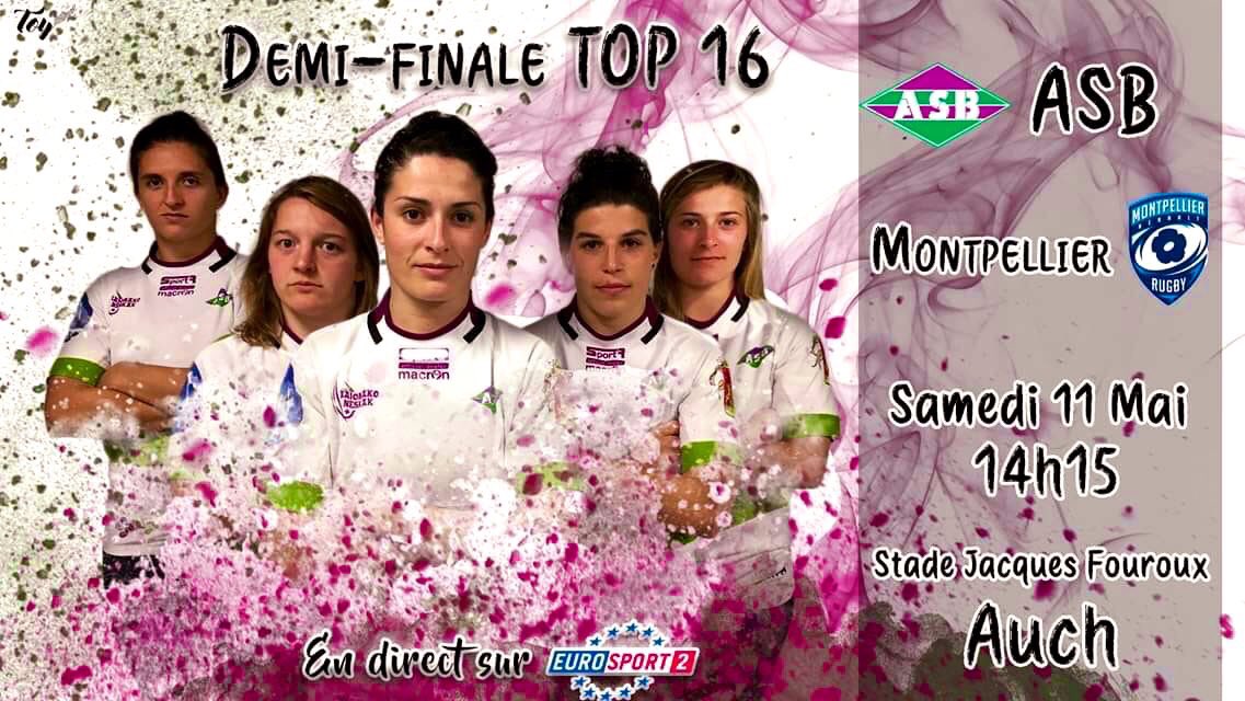 asbayonne's tweet photo. JOUR J !

🏆ÉLITE 1 FÉMININE @FFRugby :
📆1/2 Finale
🆚@MRC_Feminin 
🏠AUCH (@LeGers32 )
🏟Stade Jacques-Fouroux
🕰14:15
📺@EurosportFrance 
🗣@VicensEmilien &amp; @ArnaudRey9 
📻@Bleu_Basque 
🗣@RomainAmalric &amp; @Albulae 

Vous avez le choix du support pour suivre la rencontre. https://t.co/gtaaBL6dcm