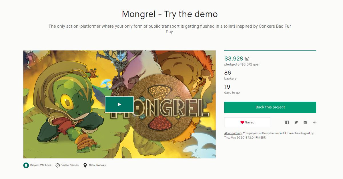 ThePharticusMax's tweet photo. Check out my first look @ indie game "Mongrel" as I beat the demo here: https://t.co/7asBOIGR1G &amp; You can try the demo yourself &amp; contribute to the kickstarter at this link: https://t.co/ptB0PkfGDB  @Fischmell @Flugurion #indiegames https://t.co/vNj8KQrFVK