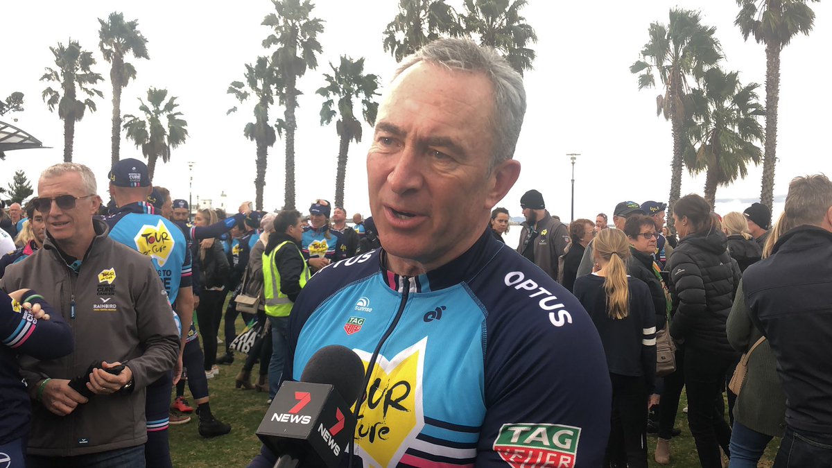tourdecure_aus's tweet photo. Tune into @7NewsMelbourne for a recap of our amazing arrival into #Geelong this afternoon!
#letscurecancer #curecancer #ridetdc #visitvictoria https://t.co/kiwt8eRaj3
