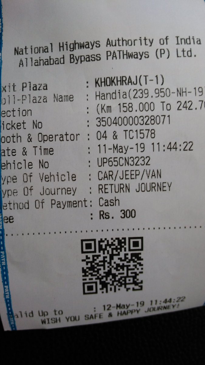 Toll plazas misguiding. Khokraj informed it's taking one time roundpay till Kanpur. Katogan asked to pay again. @MORTHIndia @nitin_gadkari