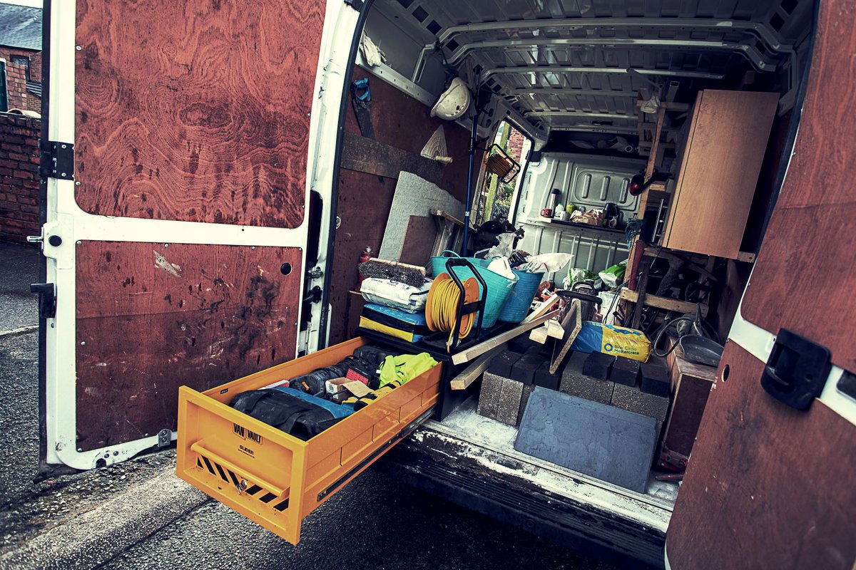 VanVault's tweet image. What's your kit of choice:
A Slider or a Van Vault 2?
Tweet us your choice and pictures of your set-up.
#VanVault #ToolSecurity #Tradesman #VanSecurity #Storage #Toolbox