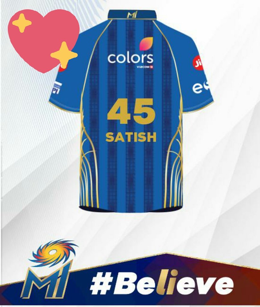 REDDeBUSIREDDY's tweet photo. @mipaltan Pleasure😘💥 to see name on this Jersey 4⃣5⃣ https://t.co/fUJoZbdKDO