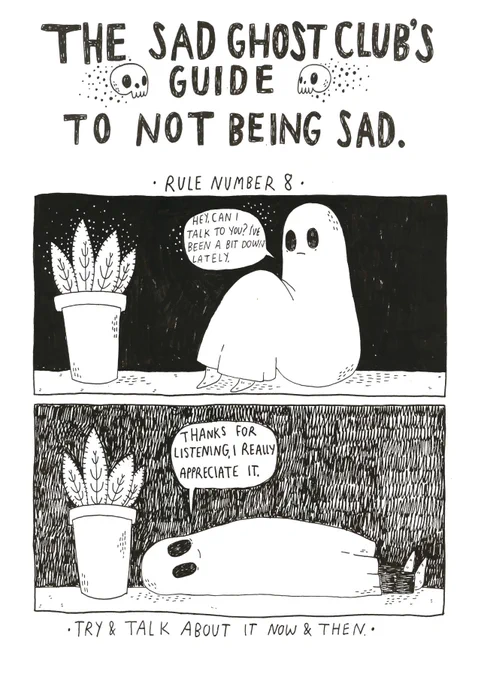 Try and talk about it, if you can, even if it's to a plant. Sometimes voicing what's in our heads can help us gain perspective and process what's going on ?

This is from our Guide To Not Being Sad, which you can find here - https://t.co/mkbwOfdVAN 