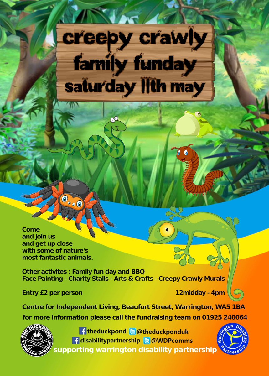 Creepy crawly family fun day is today 12 - 4 #warrington