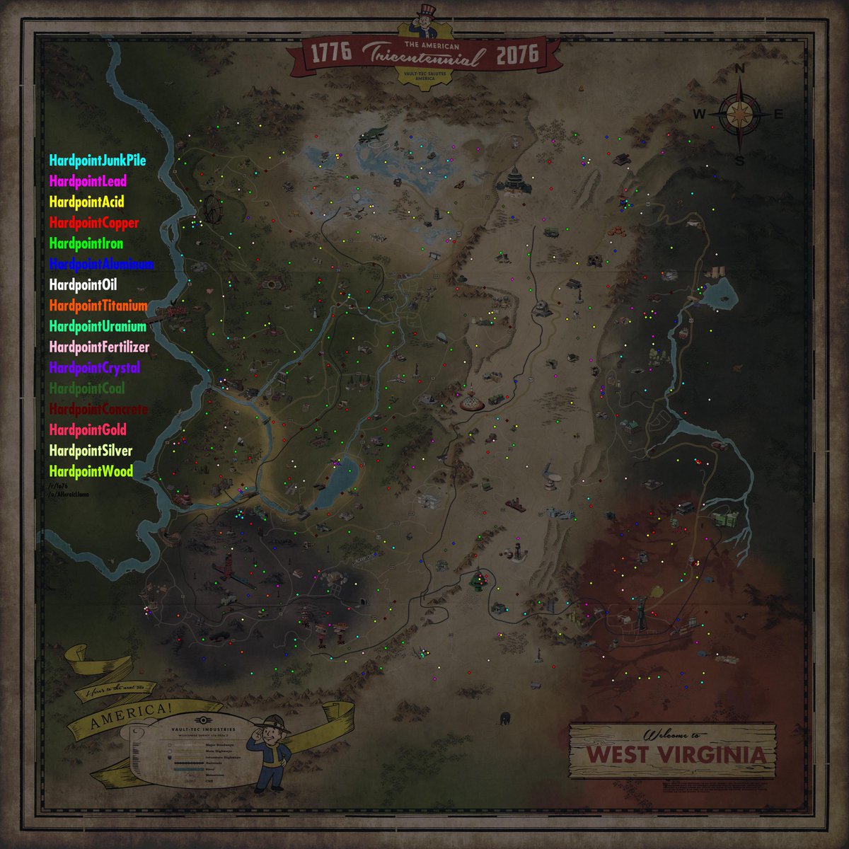 Fallout76 決定版 ランダムエンカウントマップ140ロケーション ランダムにイベントが発生する場所 T Co Wejmgick6h 他のは少なくて使い物にならないので最新のこちらをおすすめします Wickedychickady氏による最新版 フォールアウト76 Fallout76 決定版 ランダムエンカウントマップ140ロケーション ランダムにイベントが発生する場所 T Co Wejmgick6h 他のは少なくて使い物にならないので最新のこちらをおすすめします Wickedychickady氏による最新版 フォールアウト76