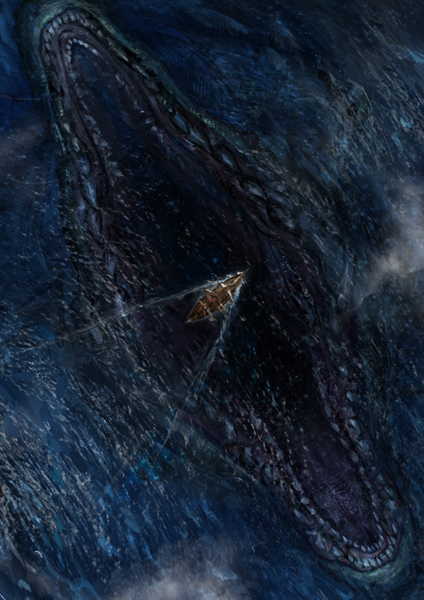 Rii2 リツ Nft Artist 海洋恐怖症が話題になってるけどこの辺の絵描いたとき怖い ってリプライ結構きたなぁ 個人的には海ならではのロマンだと思うんだけど T Co 4repegedpy Twitter