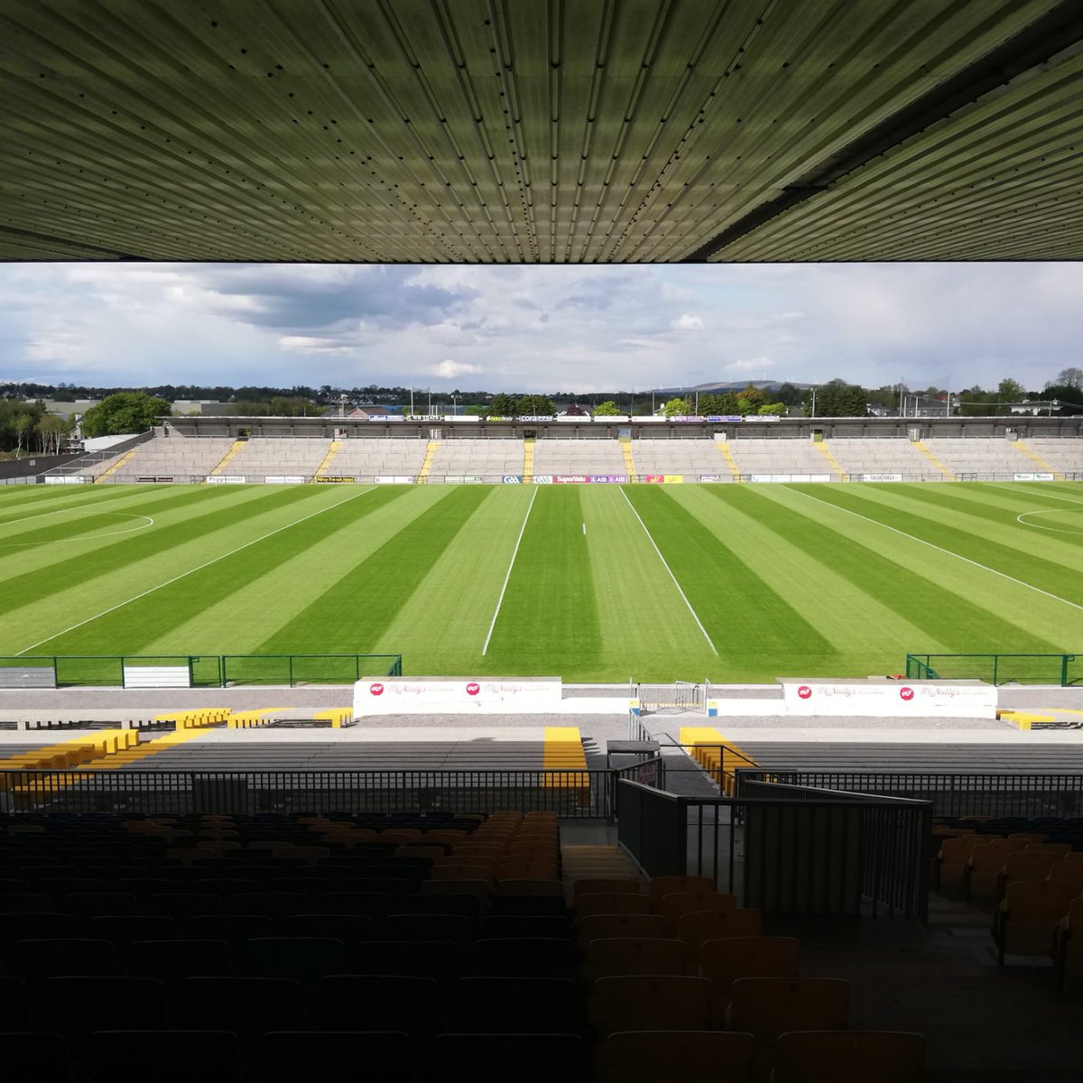 RoscommonGAA's tweet photo. The Hyde is ready. Are you? Tickets still on sale. We face Leitrim in Connacht Senior championship. Under 20s v Donegal action starts 1-30pm Sunday. #gaabelong #gaa #rosgaa #conngaa https://t.co/hsTYl7FWPf