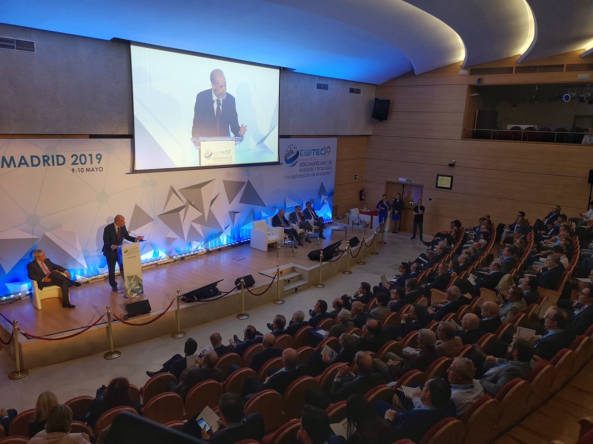 Cibitec23's tweet photo. También al apoyo institucional que nos ha proporcionado el @mincoturgob, la colaboración fundamental de @industrialesupm y el trabajo de @GrupoAdriano para que todo saliera perfectamente
#Cibitec19 | #DigitalizacionIndustria https://t.co/N8gB2BEyUM