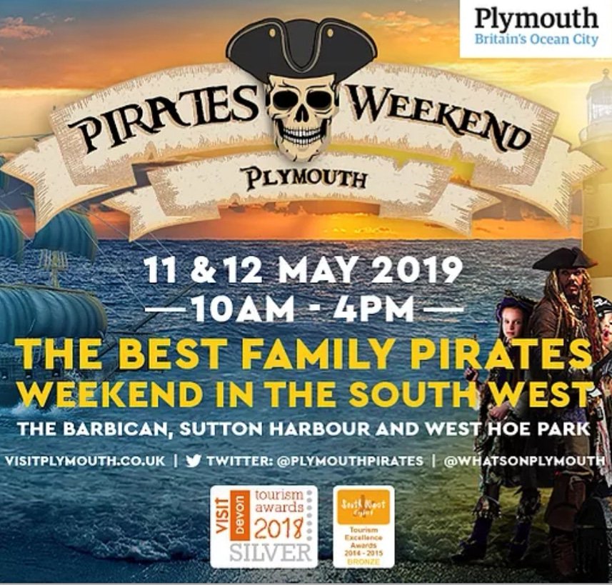 Get your little pirates down to #plymouthbarbican today for the best family #pirateweekend in the #Southwest <a href="/britainsocean/">Britain's Ocean City</a>