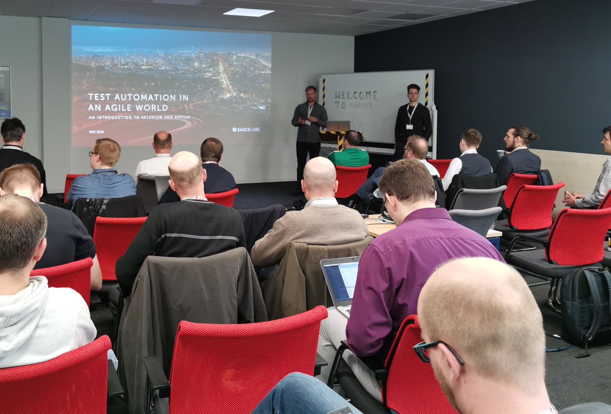 SSeegebarth's tweet photo. After a little break we are back with Giovanni and Timo from @saucelabs talking about #testautomation in an agile world. #sitHVR @SAPInsideTrack https://t.co/XP4qNkOxI1