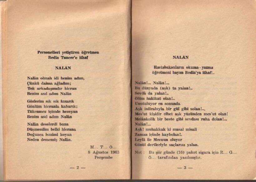 sivriikalemler's tweet photo. 1960'larda Bakırköy Ruh ve Sinir Hastalıkları Hastanesi’nde Yatan Akıl Hastalarının Yazdığı Şiirler. https://t.co/CqFJujyHv7