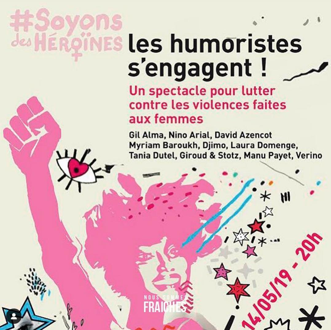 excisionparlons's tweet photo. Le 14 mai, les humoristes s'engagent pour soutenir @lamaisondfemmes et lutter contre les violences faites aux femmes. Réservez vos places pour cette soirée inédite @AuGrandPVirgule 🙌🏽 https://t.co/7nQ3Gzo7w9 #SoyonsDesHéroïnes #ToutesDesHéroïnes https://t.co/O56FlUw5ze https://t.co/tvSq6NjHLH