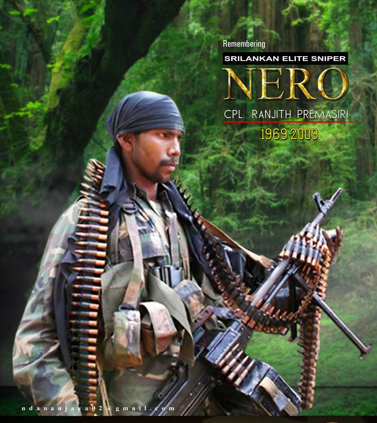 Ranjith Premasiri Madalana (Nero) was listed 14 Of The World's Deadliest Snipers.  (LankaXpress.com )