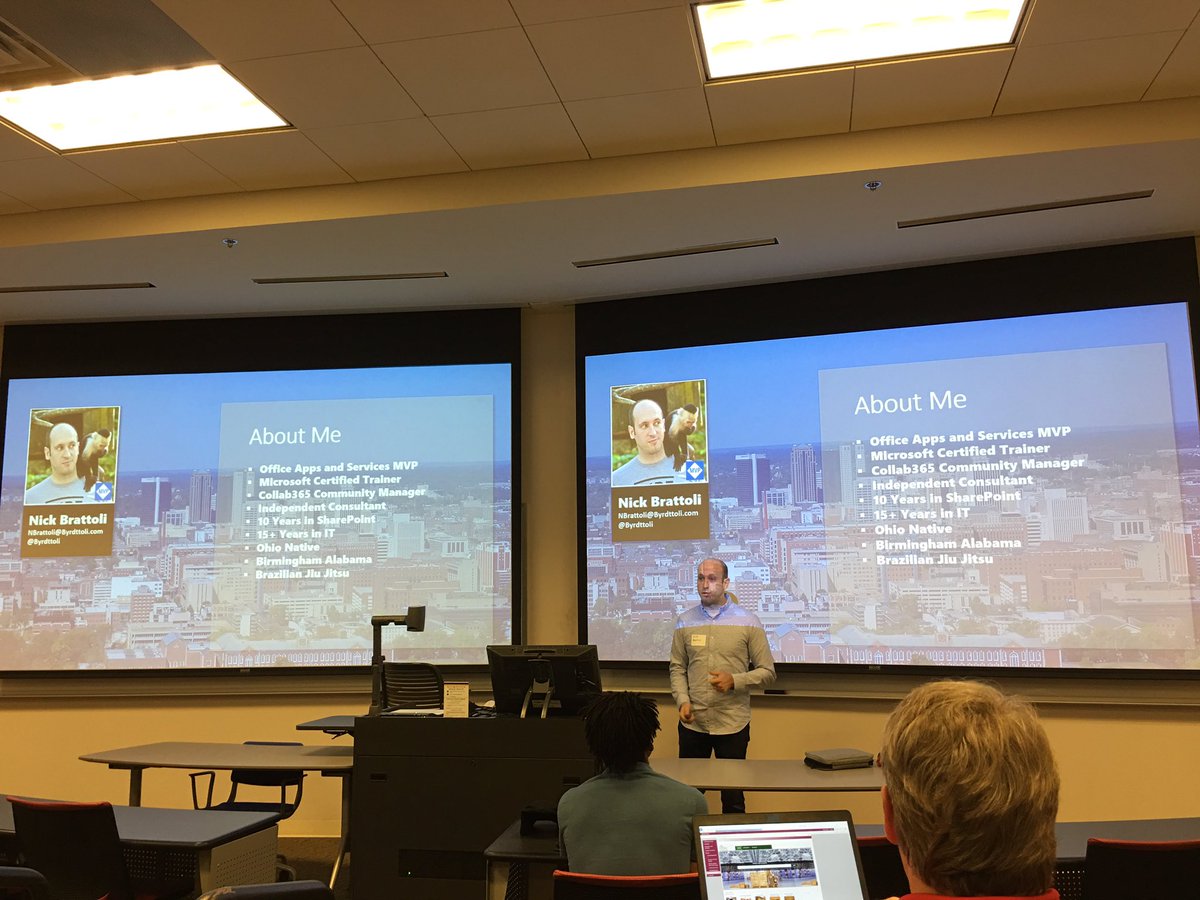 matthewjbailey1's tweet image. Watching my good friend Nick @Byrdttoli explain #SharePoint modern sites at #SPSATL