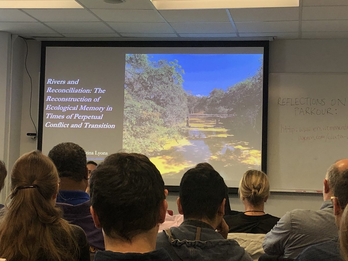 eirons's tweet image. Kristina Lyons mentions implications of the Amazon as a subject of rights in Colombia- complex! Conservation is militarized in context of national transitional justice process "Rivers Have Memory" #LearningwithWaters @PPEHLab
