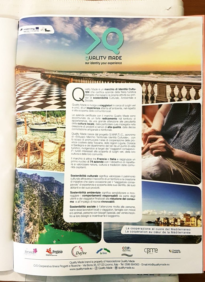 ProgettoSmartic's tweet photo. Il nostro Progetto Smartic ed il marchio Quality Made sul settimanale D  @DRepubblica @repubblica di oggi!!
@INTERREGTweets @pc_maritime 
***
Notre projet Smartic et la marque Quality Made sur l’hebdomadaire D LaRepublica aujourd'hui! https://t.co/v4ISUO0znX