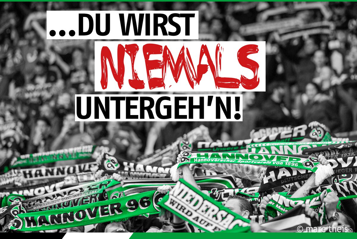 Aber es ist ganz sicher nicht das Ende. 96, Du wirst niemals untergeh’n - wir kommen wieder! 💪 #H96 #NiemalsAllein ⚫️⚪️💚