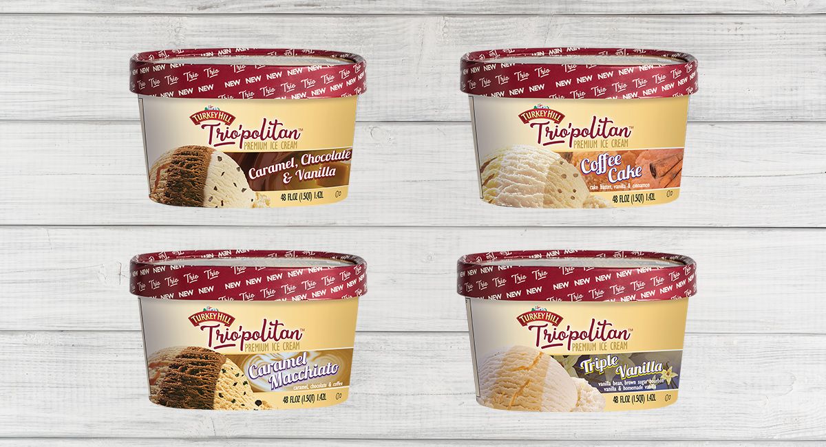 TurkeyHillDairy's tweet photo. With 4 new flavors this good, the most difficult question will be: Which one do you dive into first? 🍨#Triopolitan #TurkeyHillDairy 
✔️Caramel Chocolate Vanilla 🍫
✔️Caramel Macchiato ☕
✔️Coffee Cake 🍰
✔️Triple Vanilla 🍨 https://t.co/lmKyMhkttu