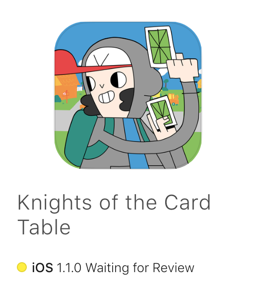 ponywolf's tweet photo. Squish all the bugs! That elusive iCloud crash in #KnightsoftheCardTable on iOS is fixed and pending review. There's also some new dialog, more translations and probably other stuff I forgot about. https://t.co/ul2GMMuYOh https://t.co/VDWZyL3EeJ